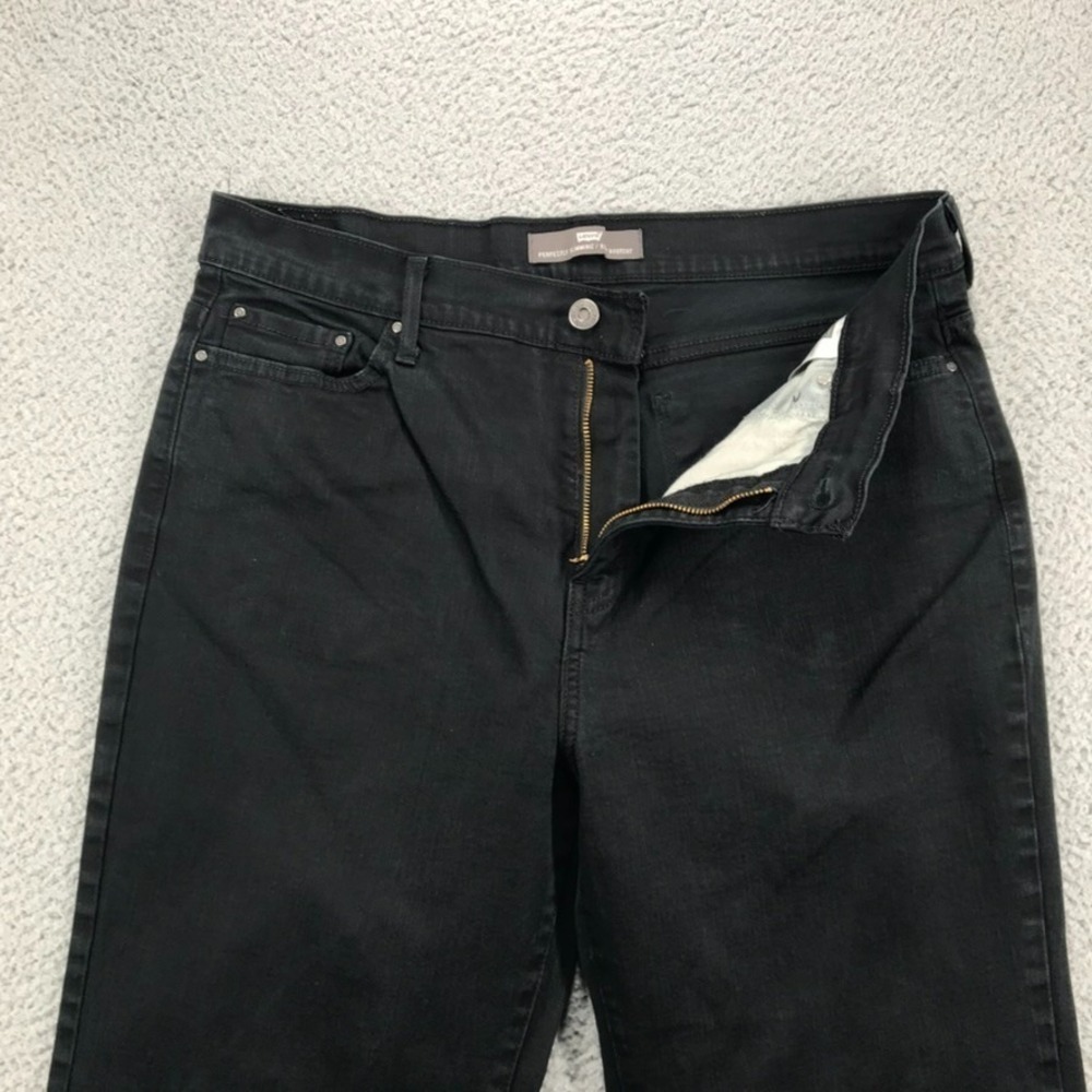 LEVIS 512 Size 16M Bootcut Black Denim Perfectly Slimming High Rise - Picture 5 of 16